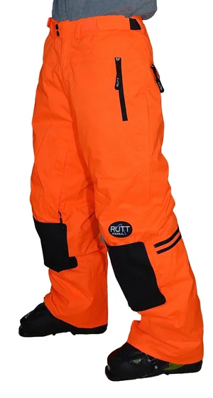RUTT WORLD CUP MOGUL PANTS, NEON ORANGE INSULATED, w/White